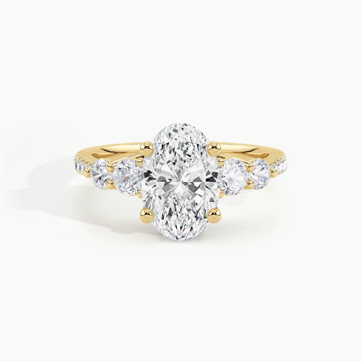 Yellow Gold, Oval, down view