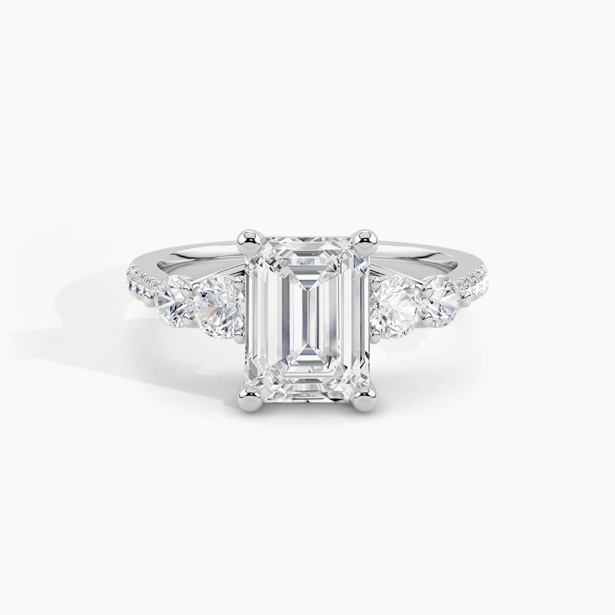 950 Platinum, Emerald, down view
