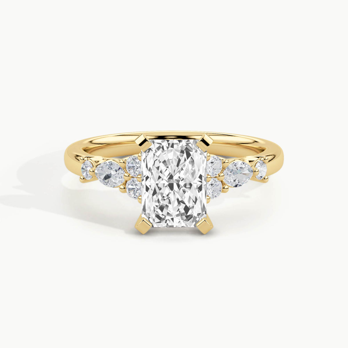 Yellow Gold, Radiant, down view