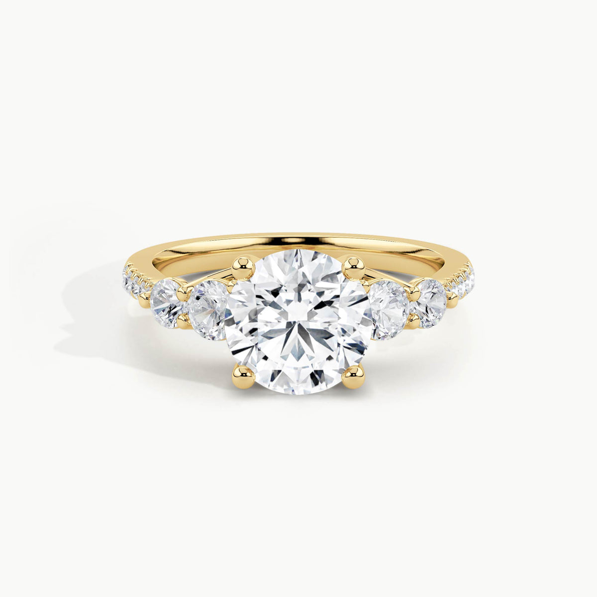 Yellow Gold, Round, down view
