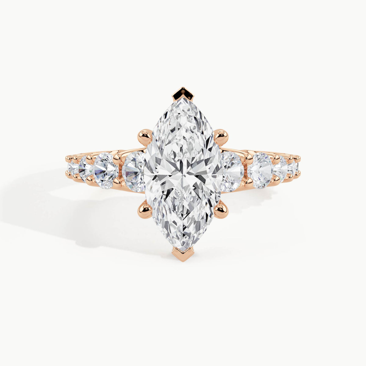 Rose Gold, Marquise, down view