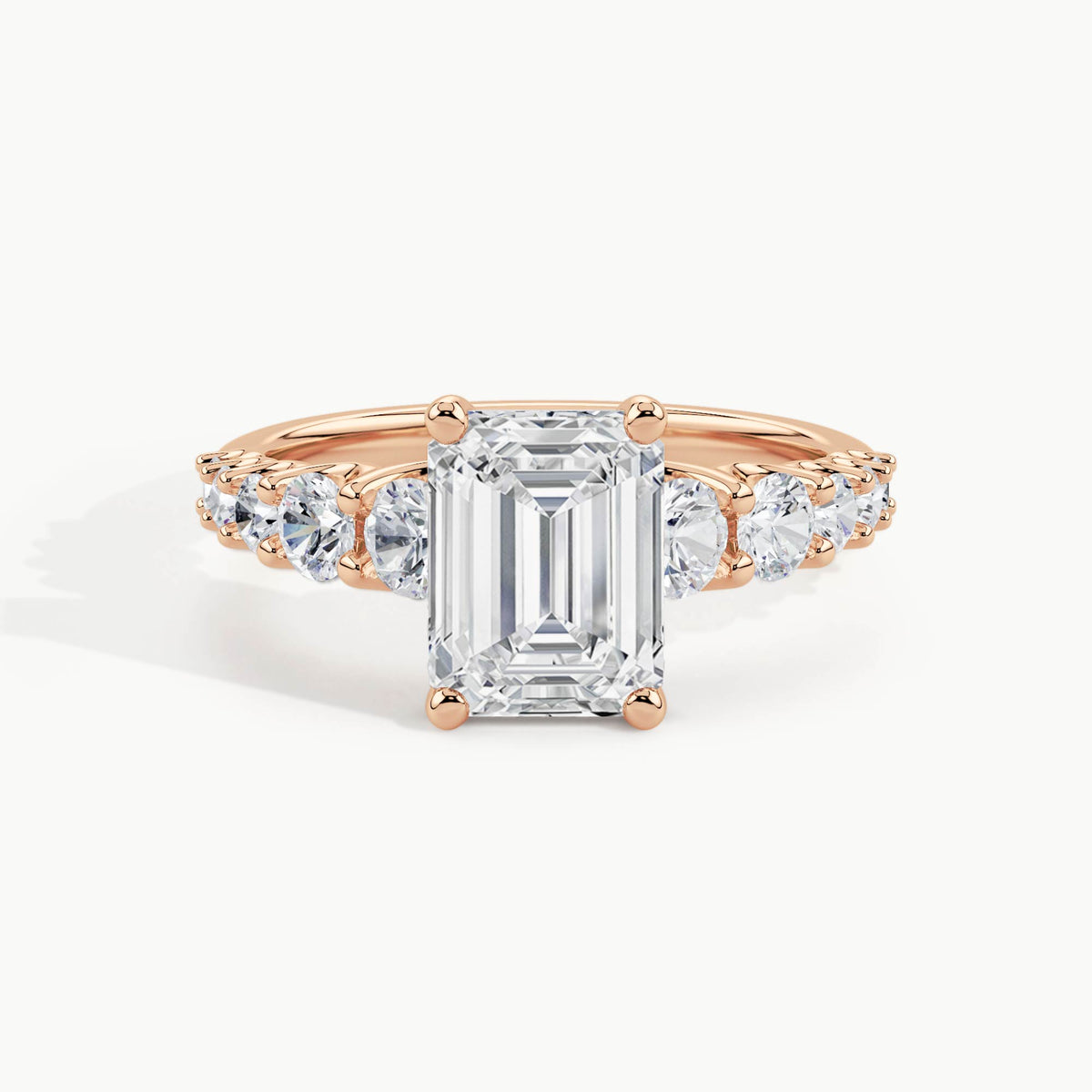 Rose Gold, Emerald, down view