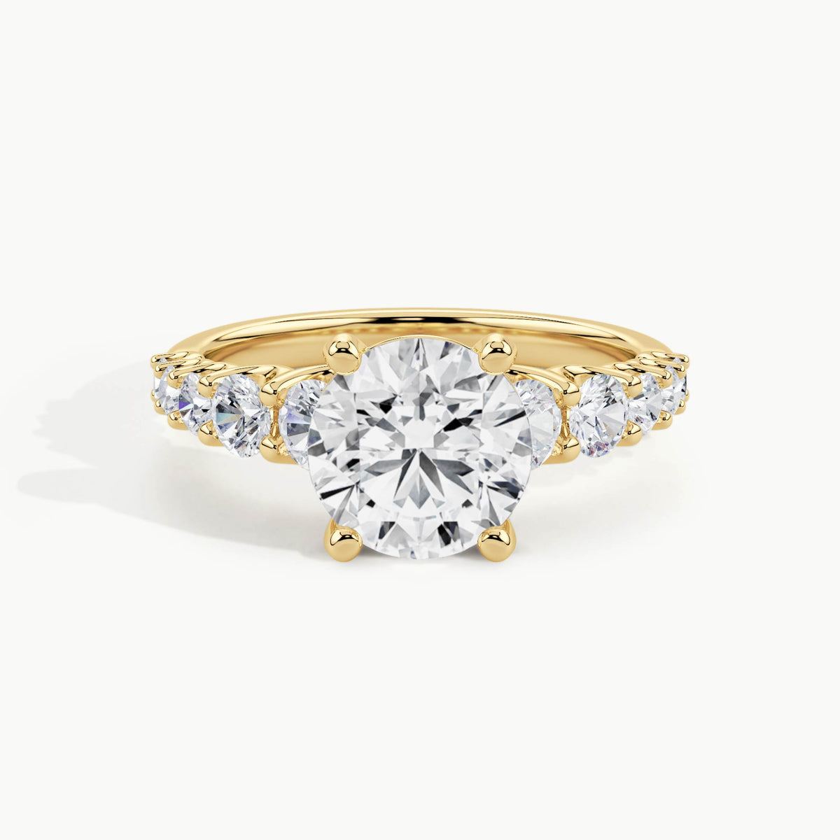 Yellow Gold, Round, down view