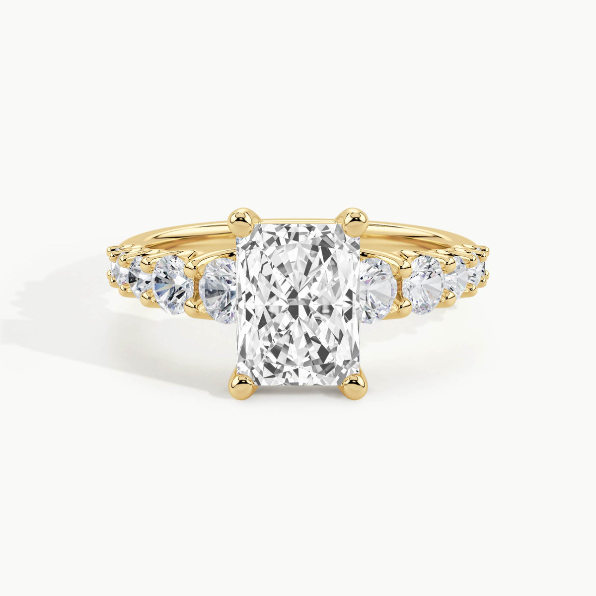 Yellow Gold, Radiant, down view