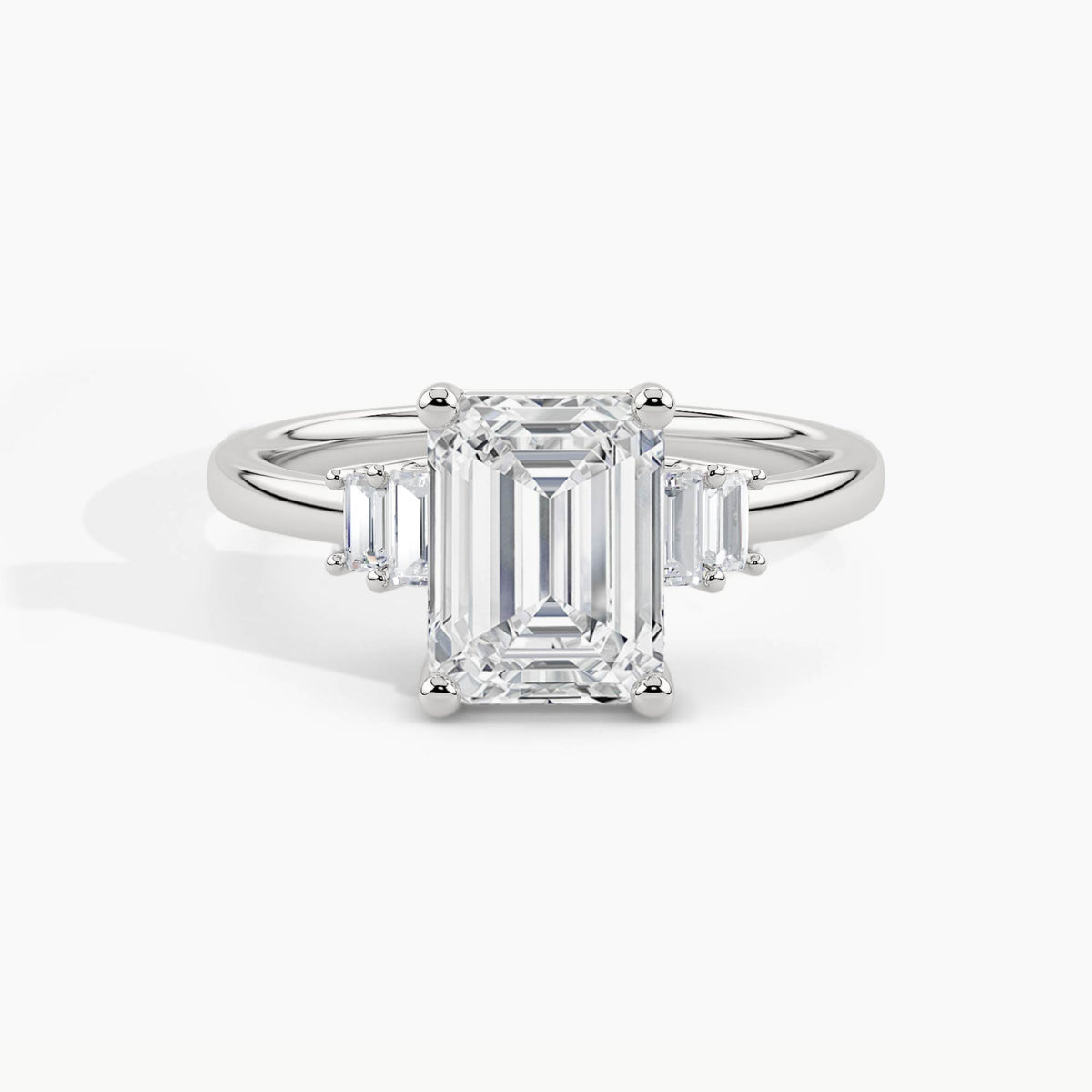 950 Platinum, Emerald, down view