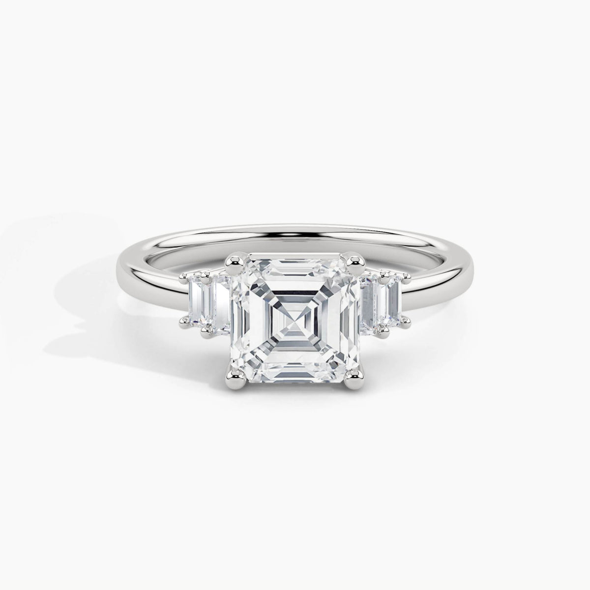 White Gold, Asscher, down view