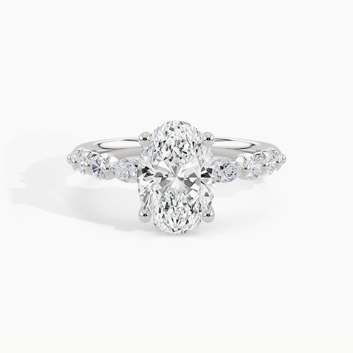 950 Platinum, Oval, down view