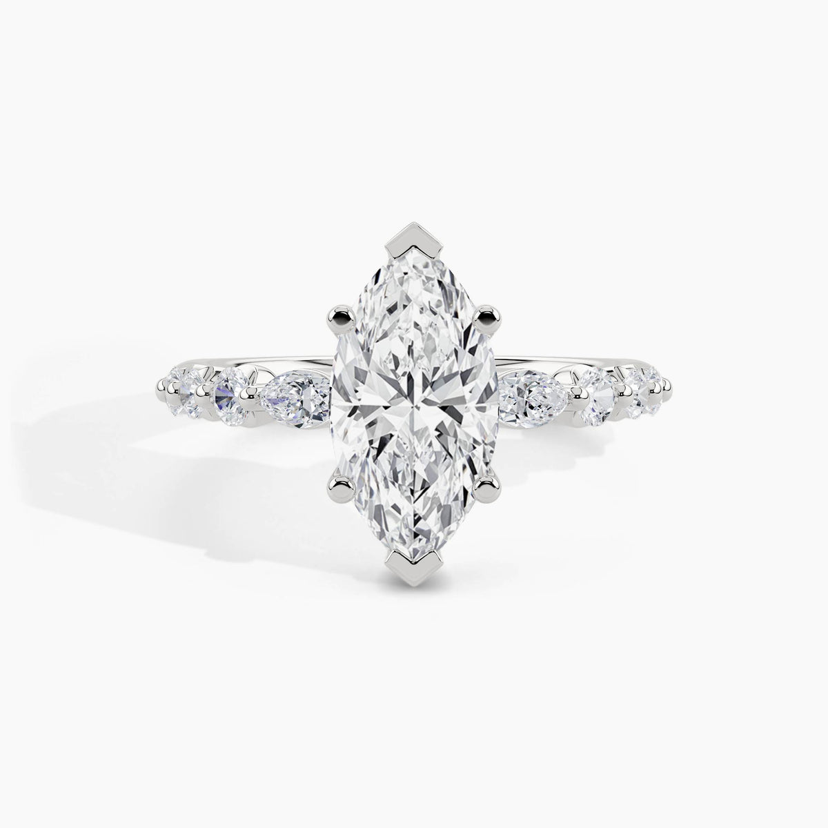 White Gold, Marquise, down view