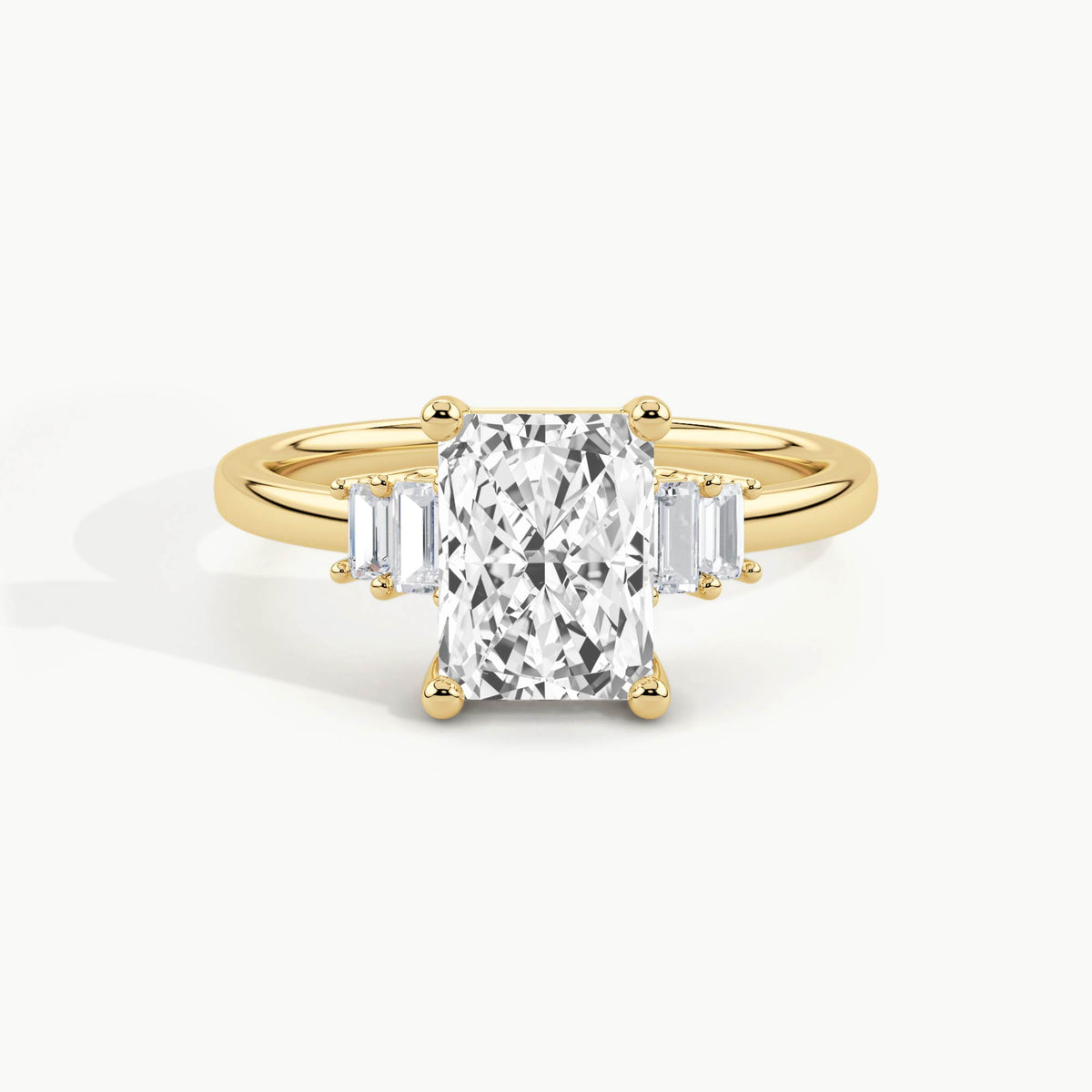 Yellow Gold, Radiant, down view