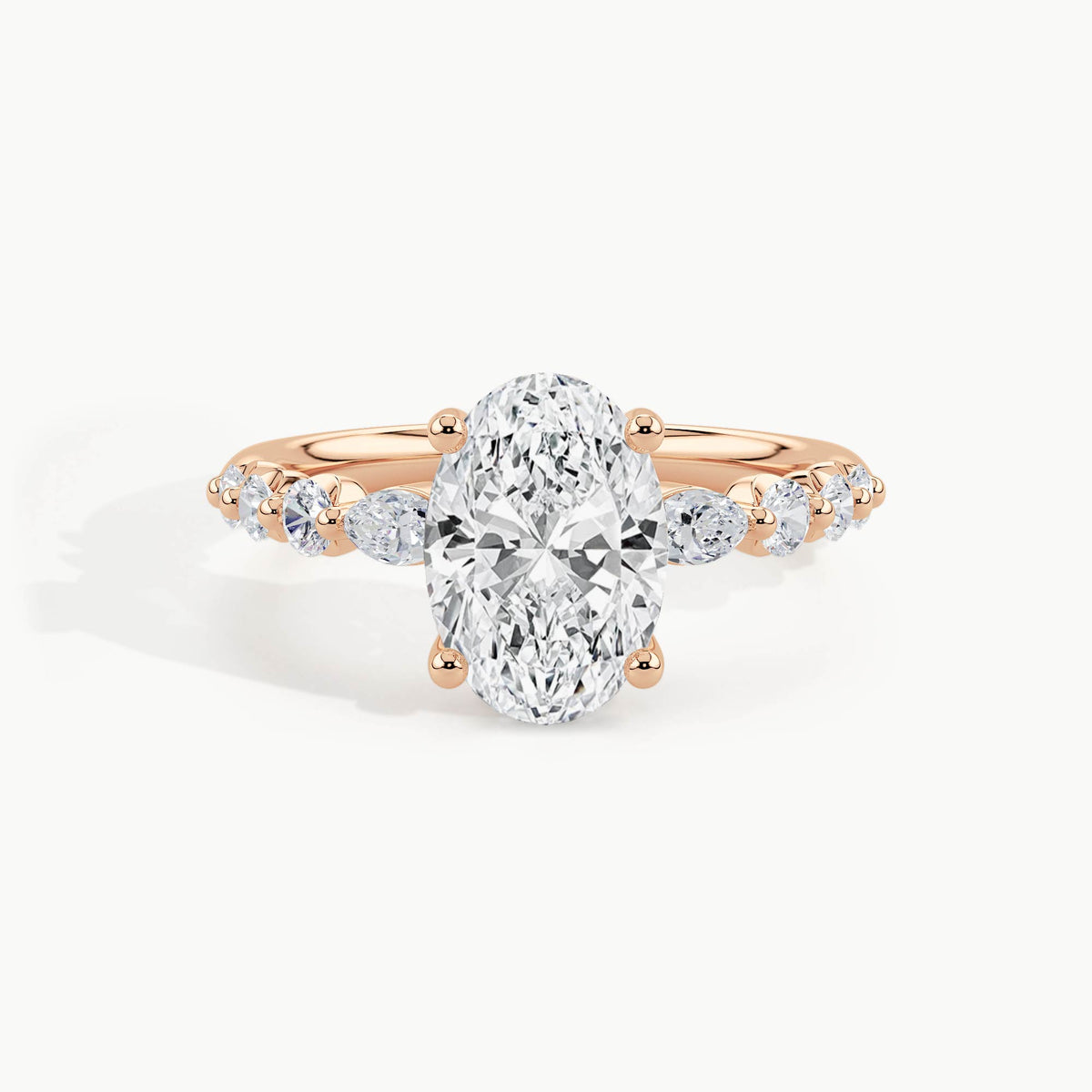 Rose Gold, Oval, down view
