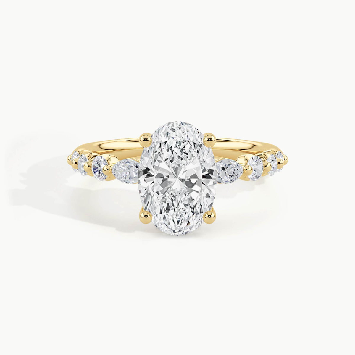 Yellow Gold, Oval, down view