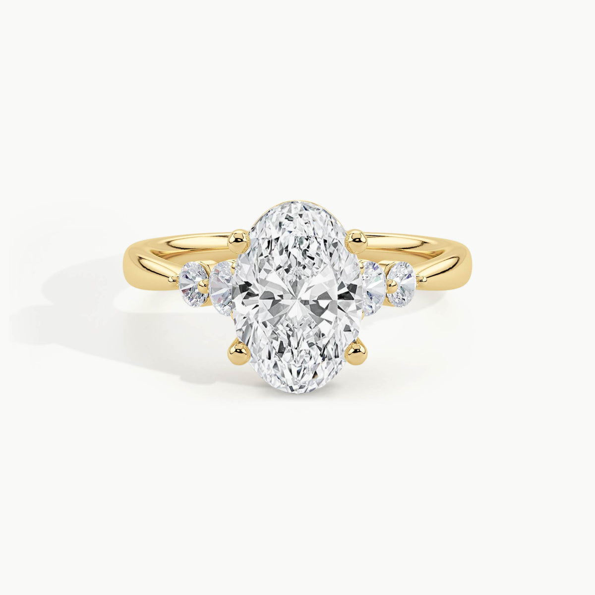 Yellow Gold, Oval, down view