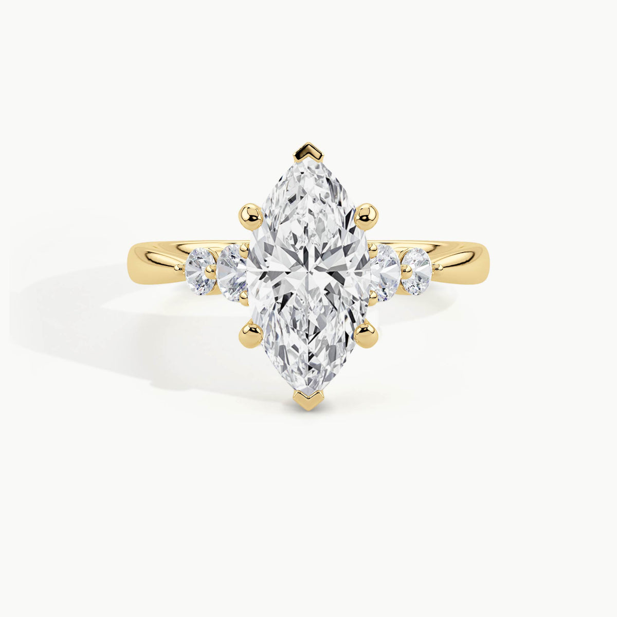 Yellow Gold, Marquise, down view