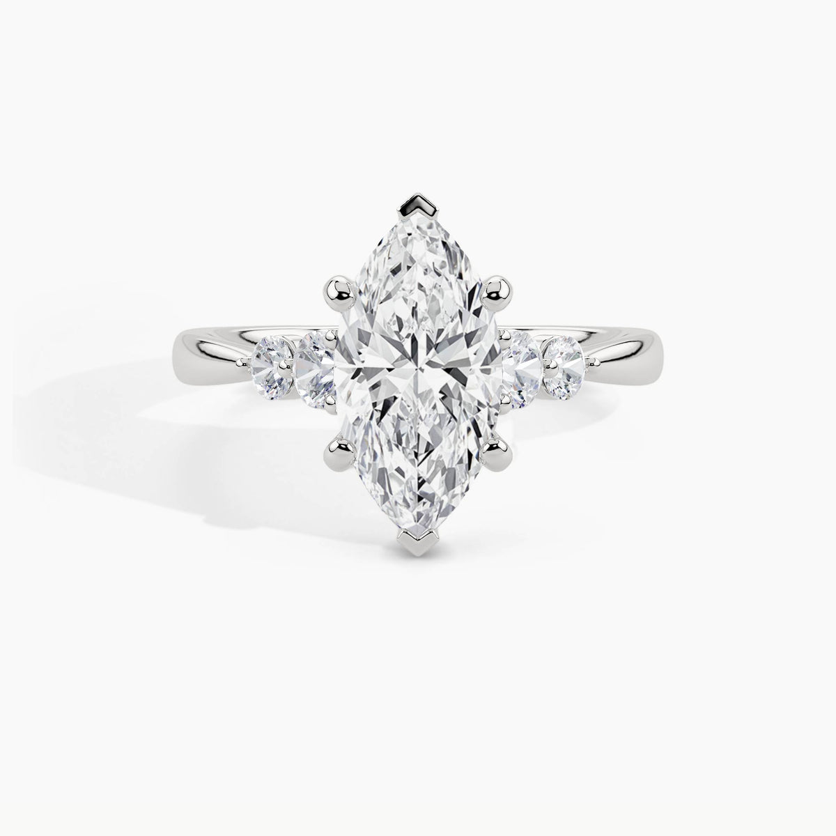 White Gold, Marquise, down view