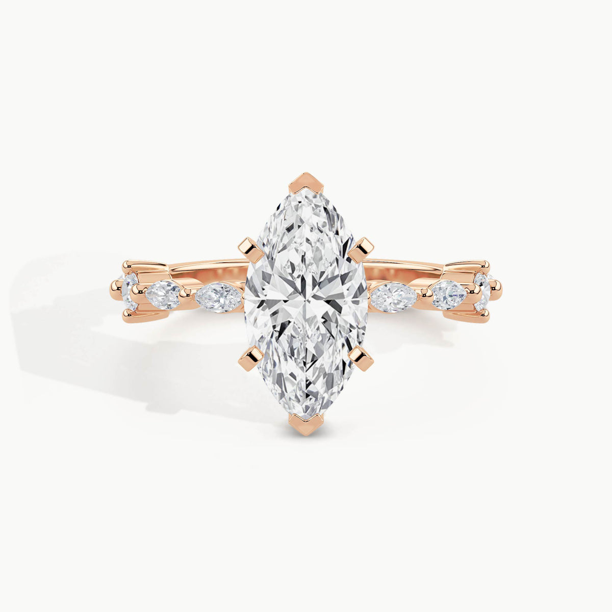 Rose Gold, Marquise, down view