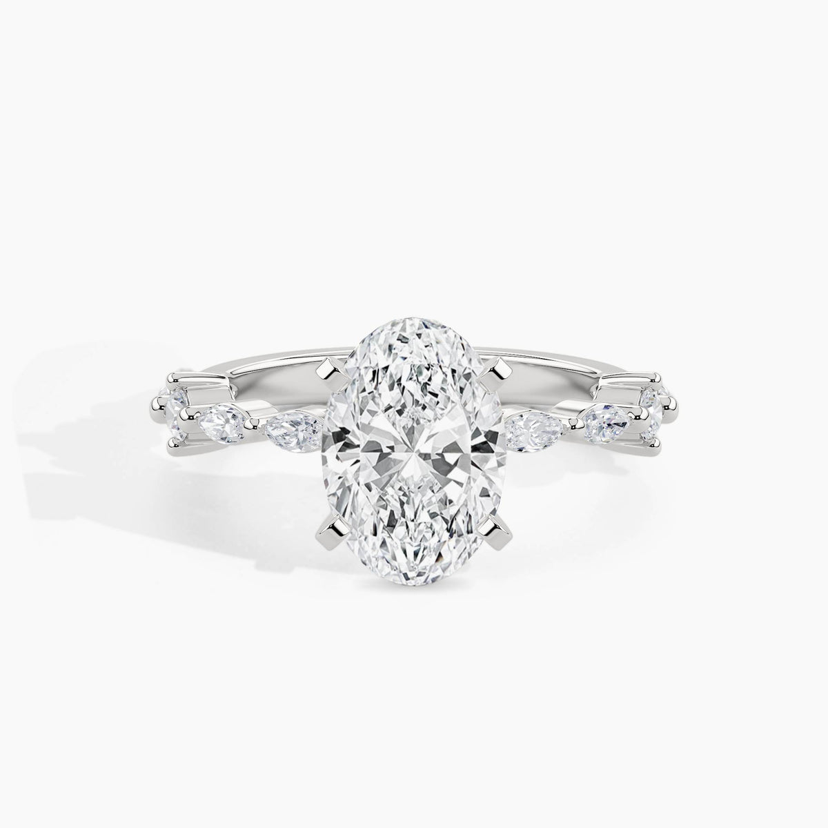 950 Platinum, Oval, down view