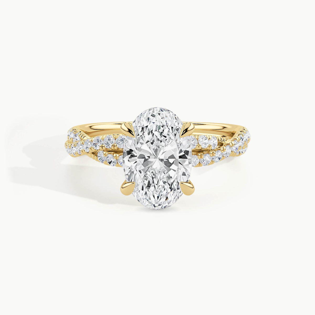 Yellow Gold, Oval, down view
