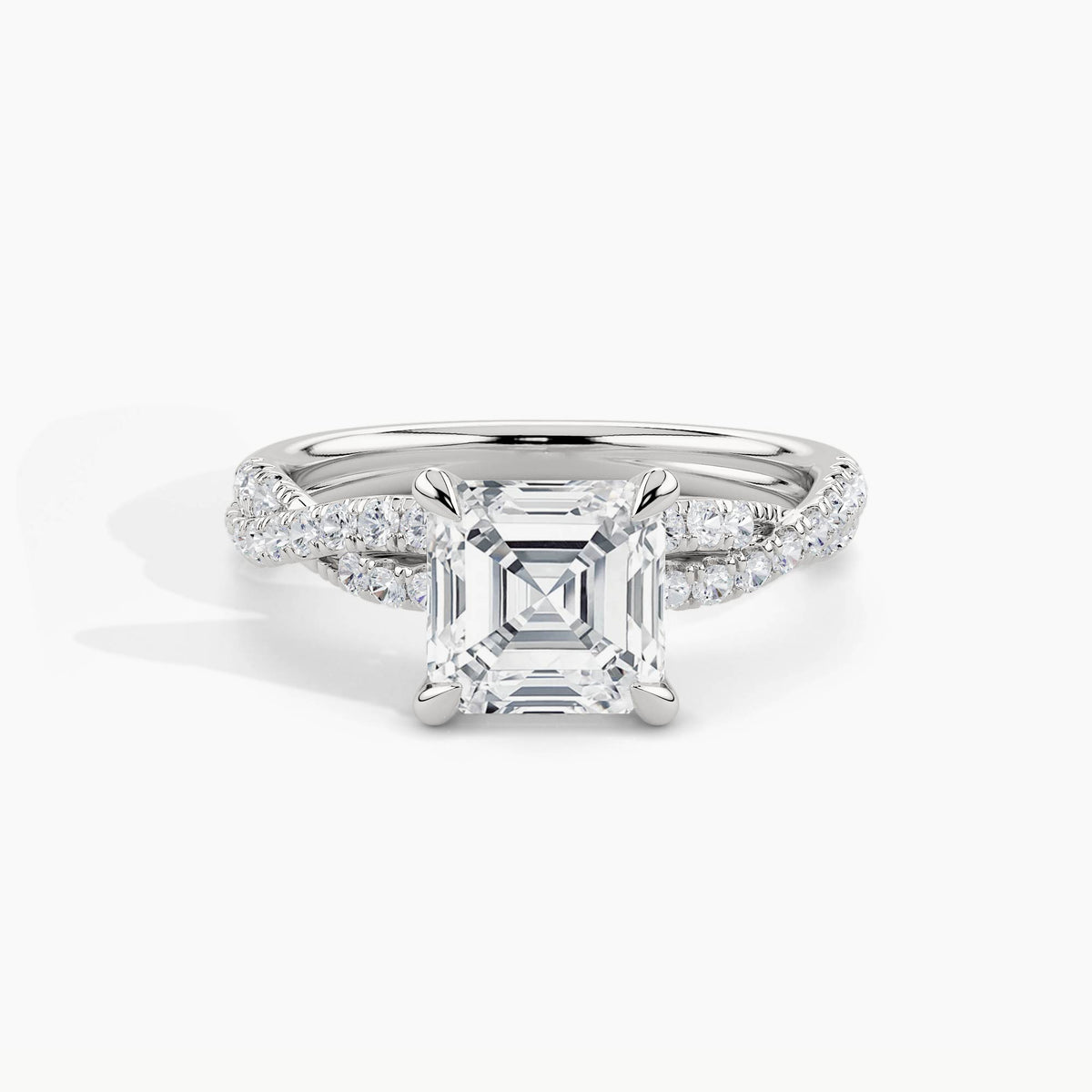 White Gold, Asscher, down view