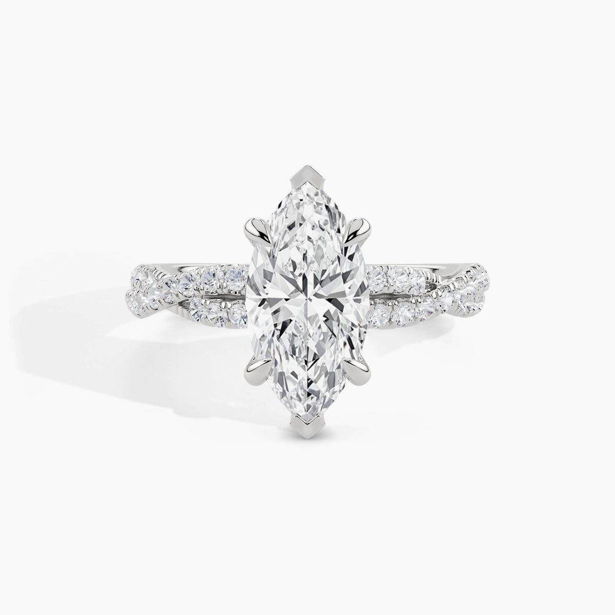 White Gold, Marquise, down view