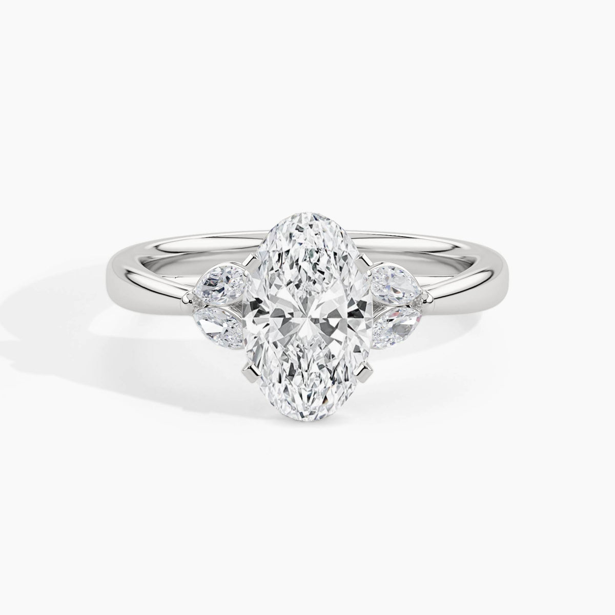 950 Platinum, Oval, down view