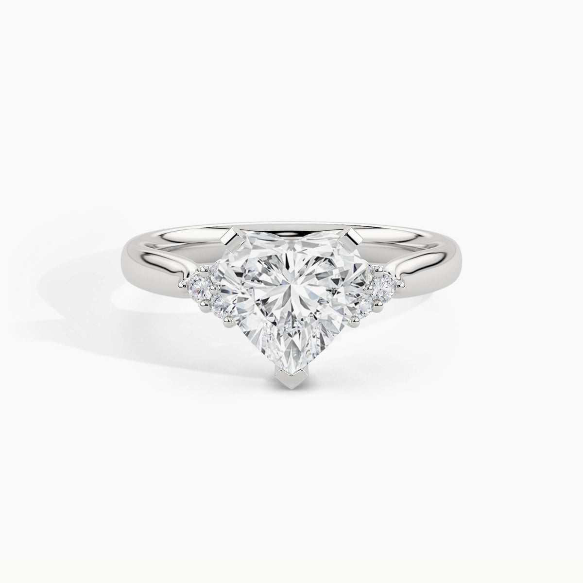 950 Platinum, Heart, down view