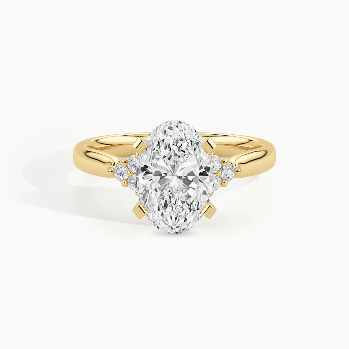 Yellow Gold, Oval, down view