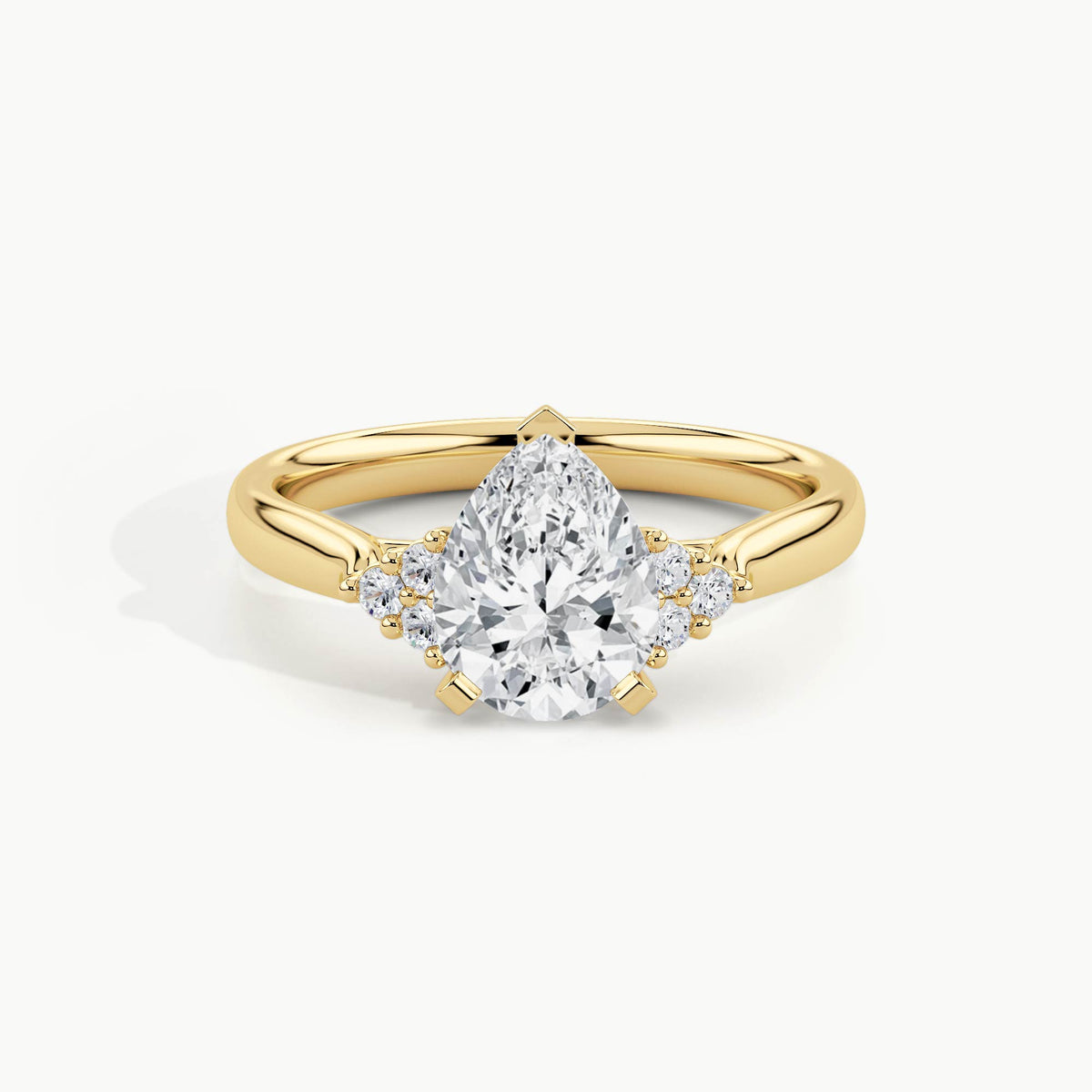 Yellow Gold, Pear, down view