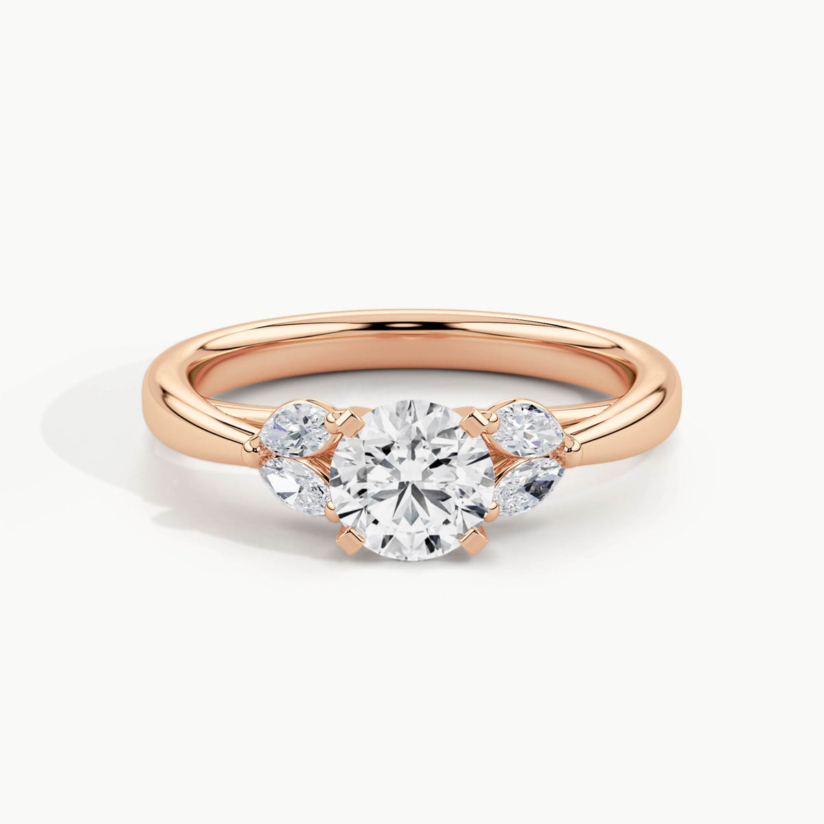 Rose Gold, Round, down view