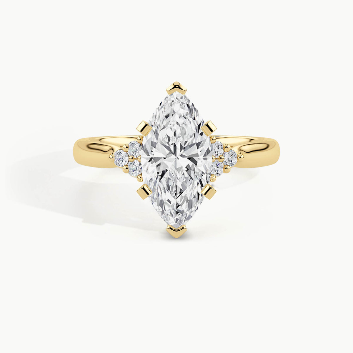 Yellow Gold, Marquise, down view
