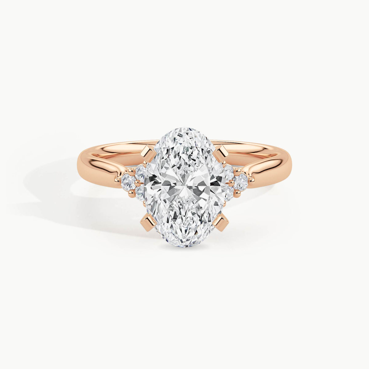 Rose Gold, Oval, down view