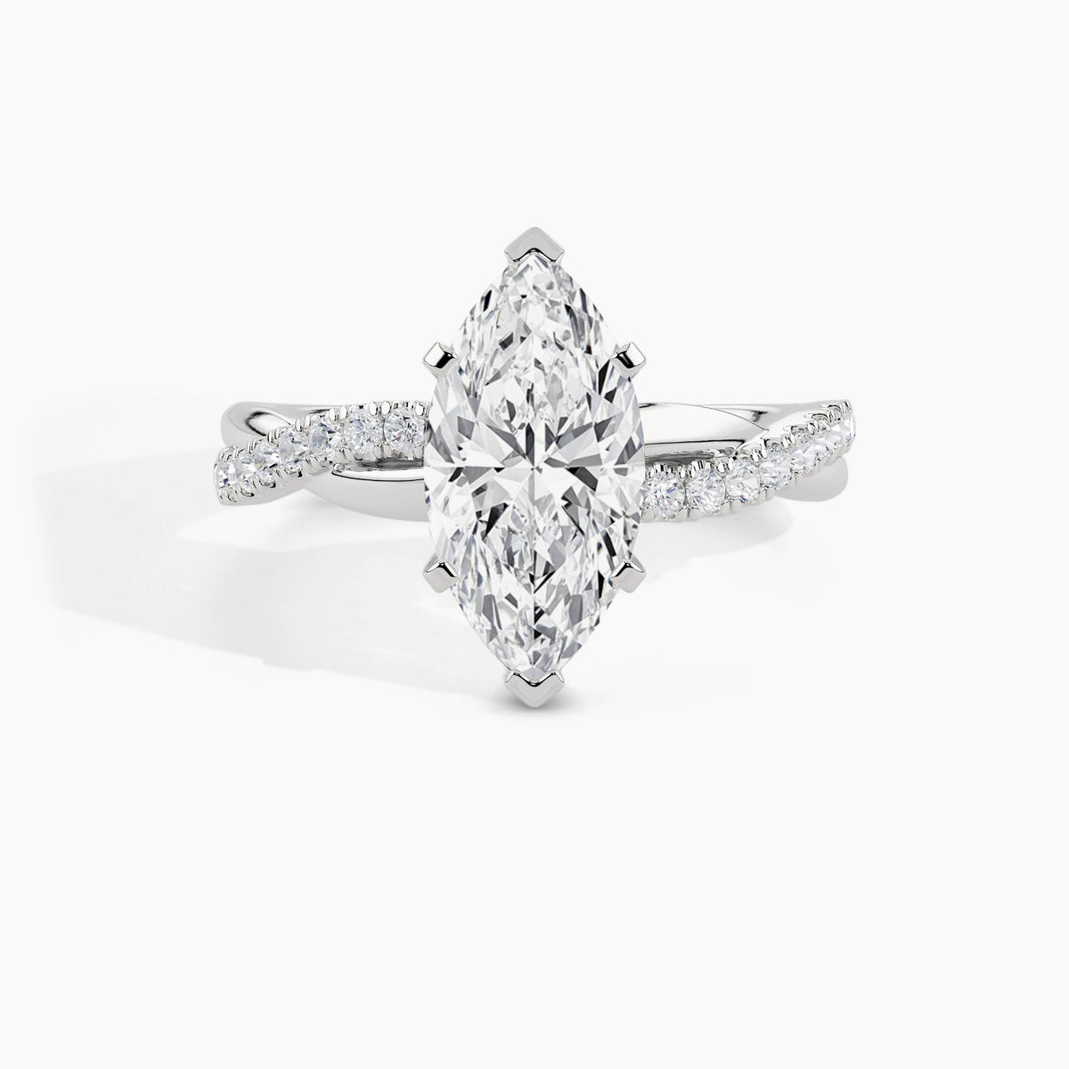 950 Platinum, Marquise, down view