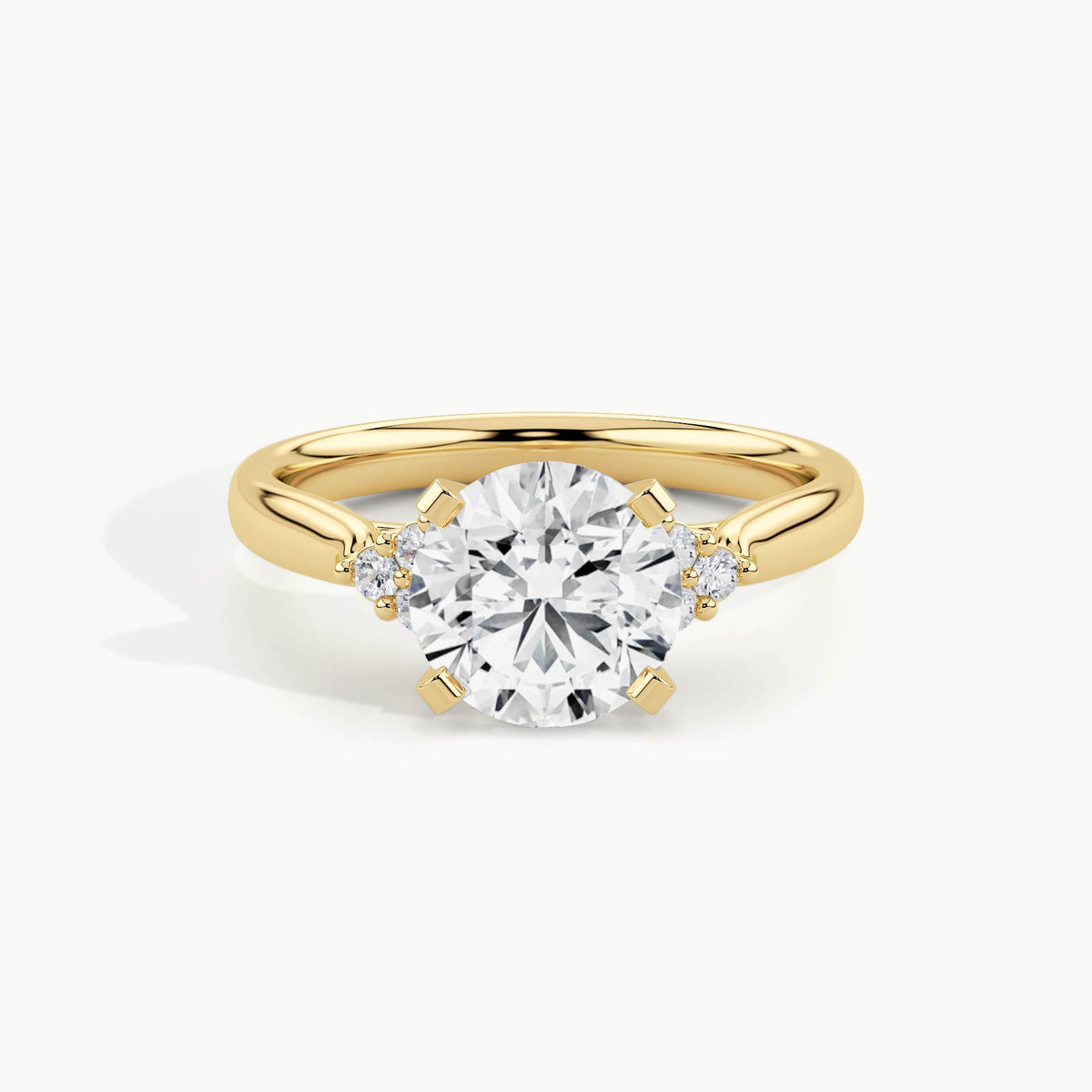 Yellow Gold, Round, down view