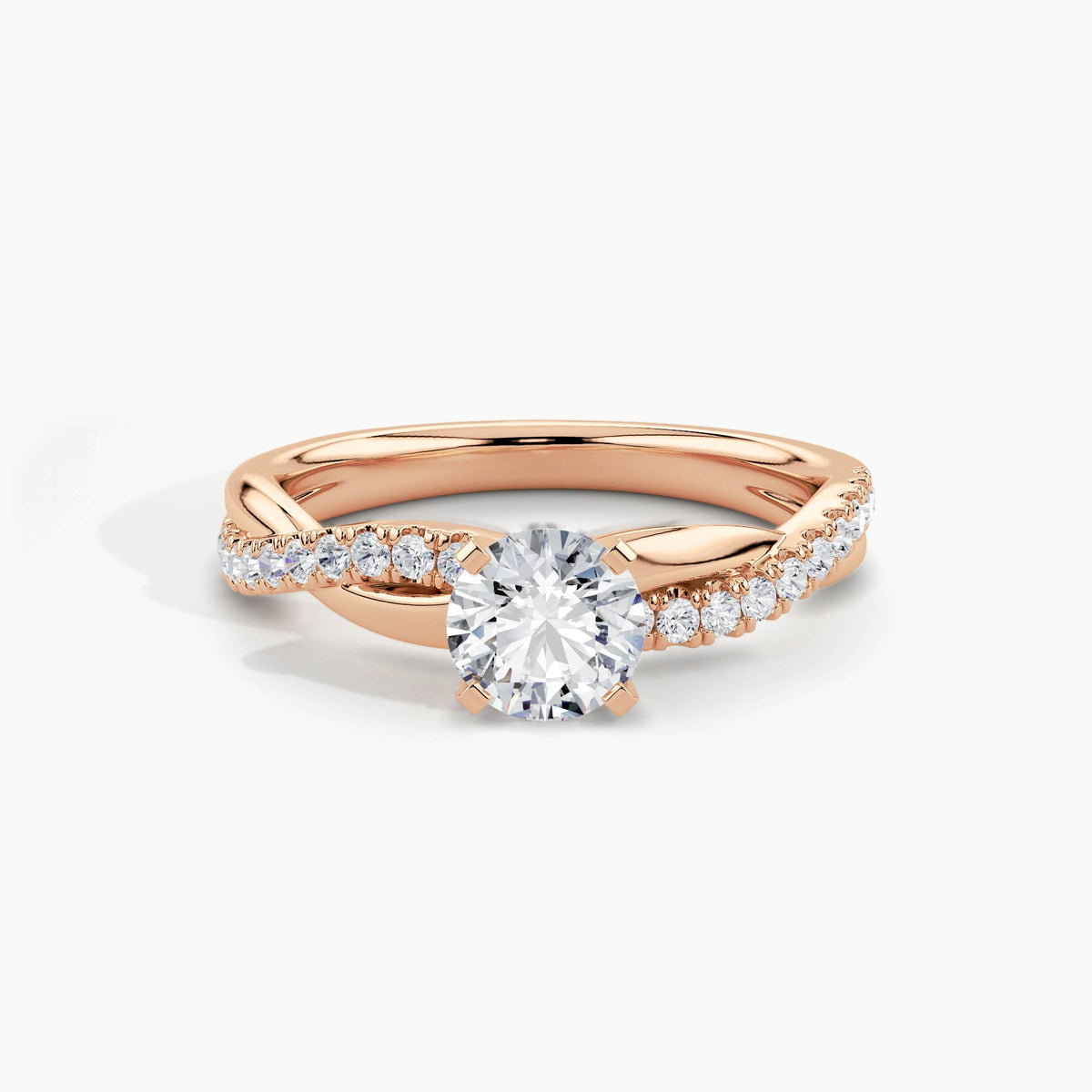 Rose Gold, Round, down view