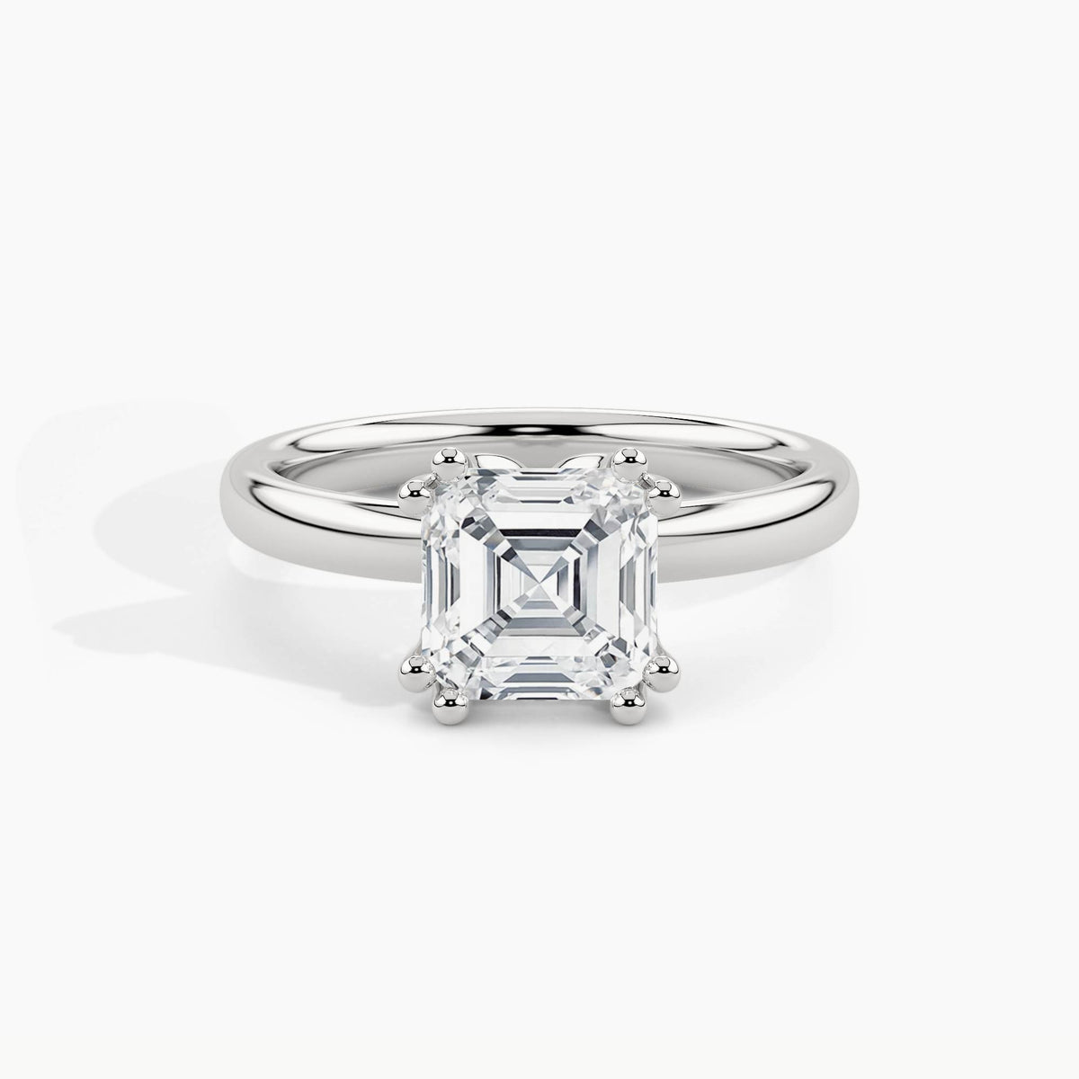 950 Platinum, Asscher, down view