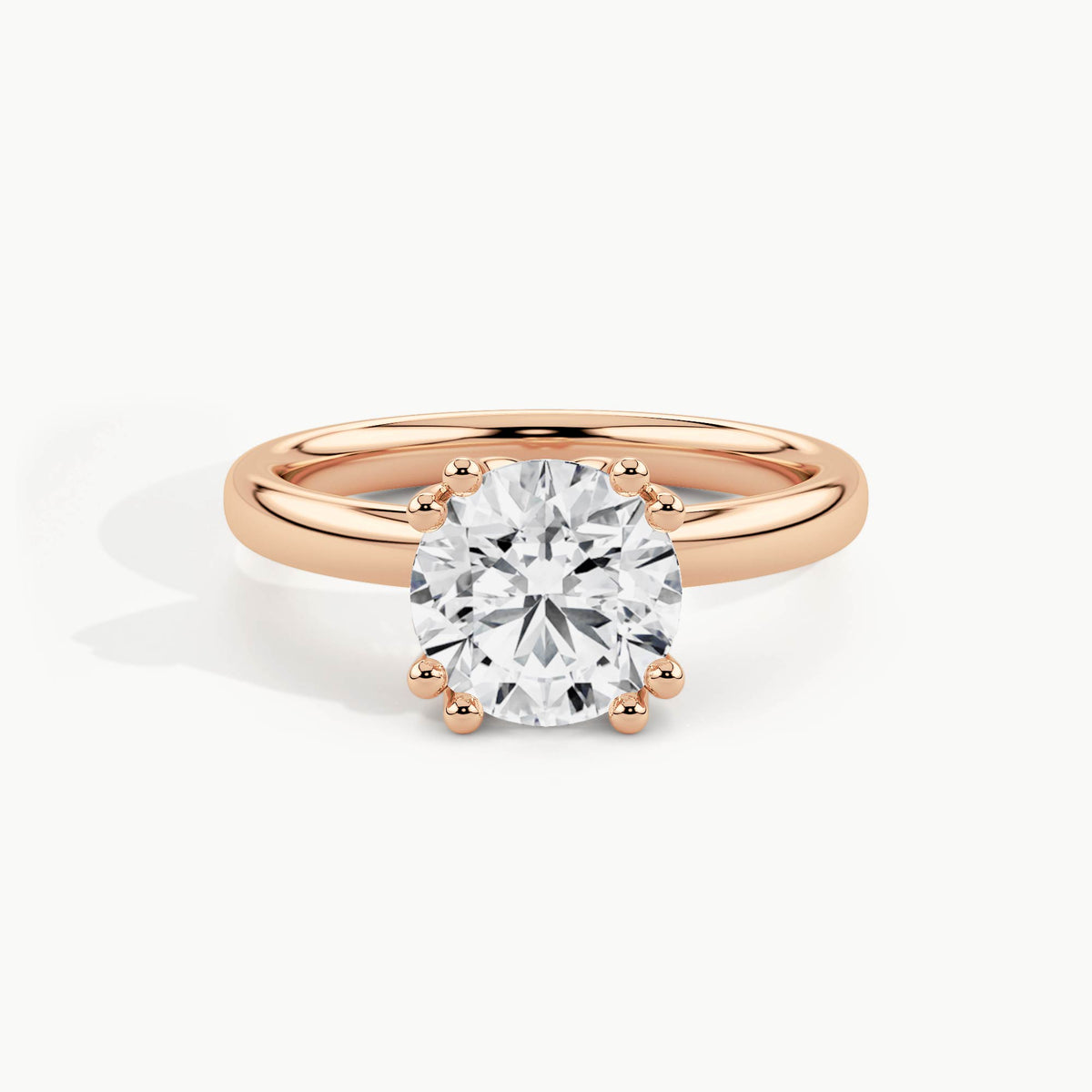 Rose Gold, Round, down view