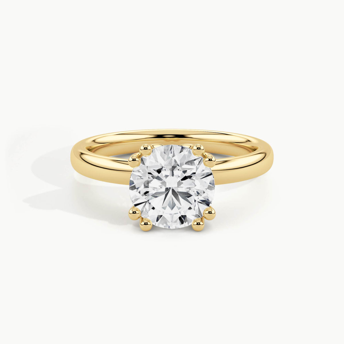 Yellow Gold, Round, down view