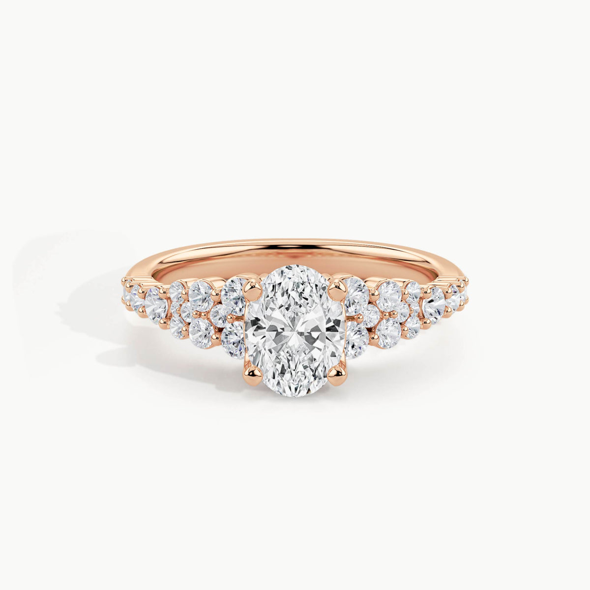 Rose Gold, Oval, down view