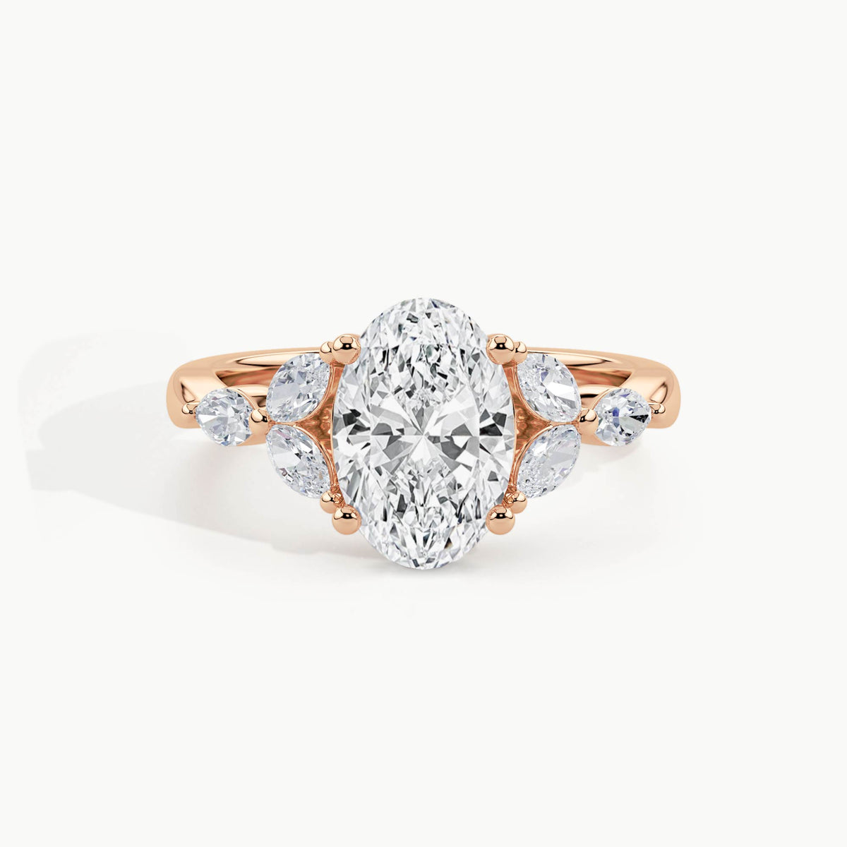 Rose Gold, Oval, down view