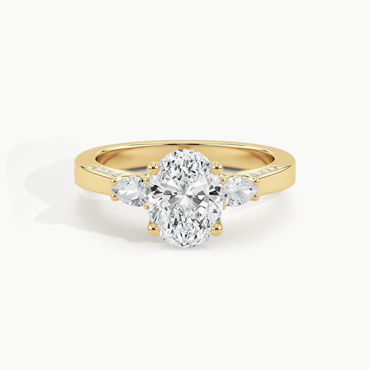 Yellow Gold, Oval, down view