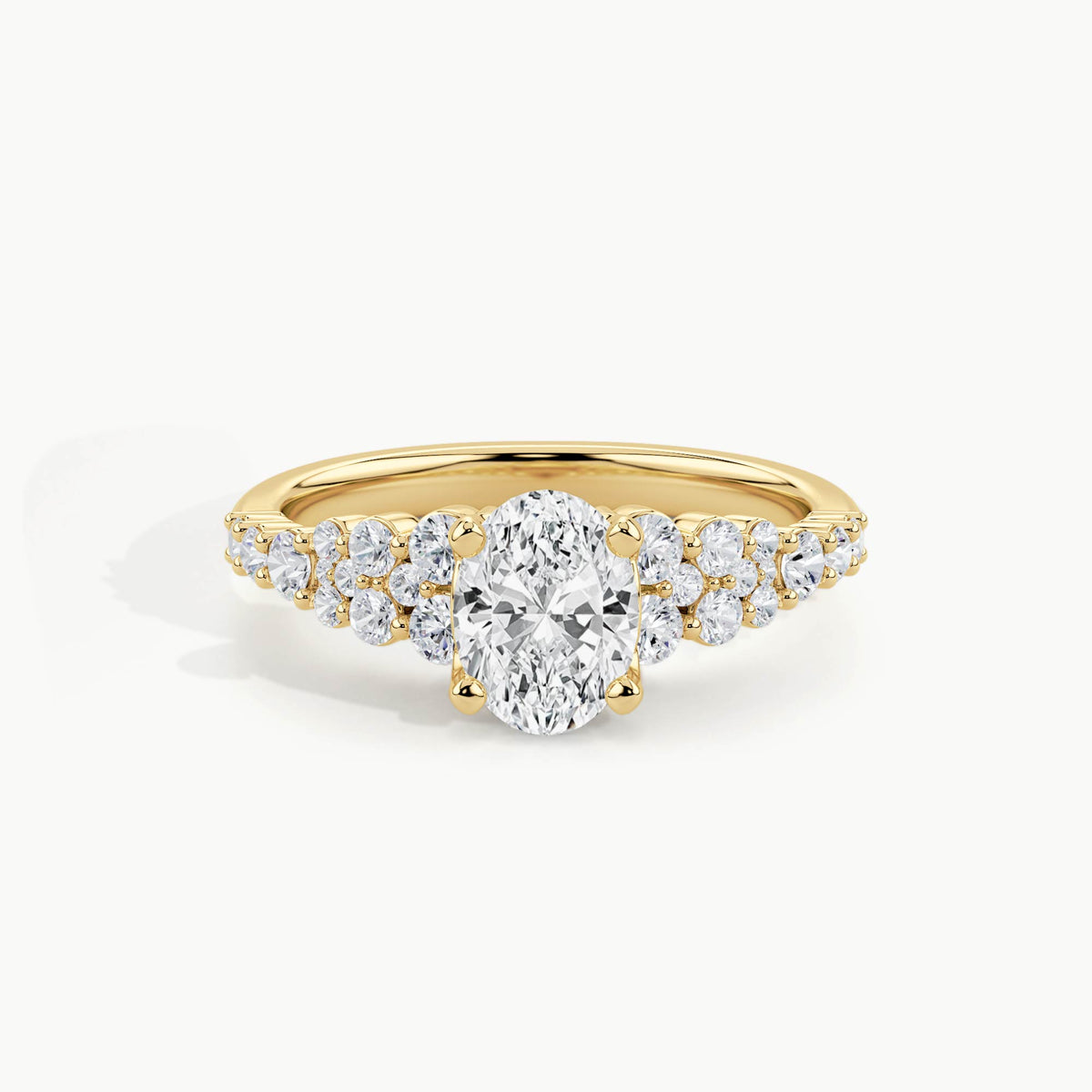 Yellow Gold, Oval, down view
