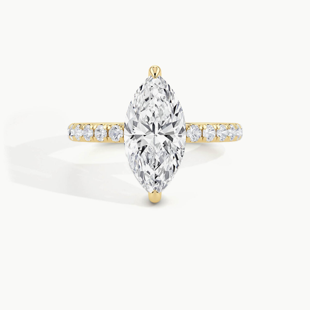 Yellow Gold, Marquise, down view