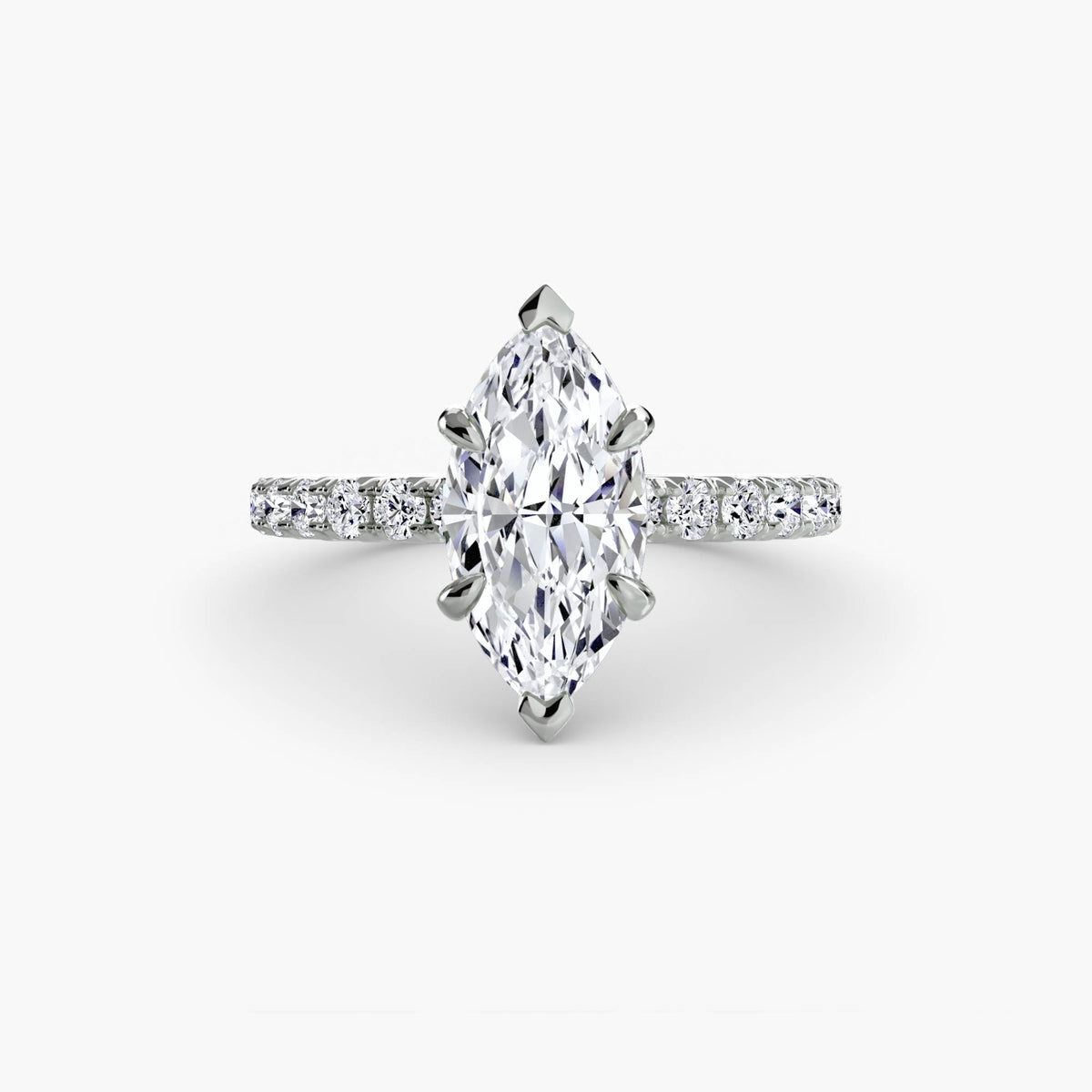 950 Platinum, Marquise, down view