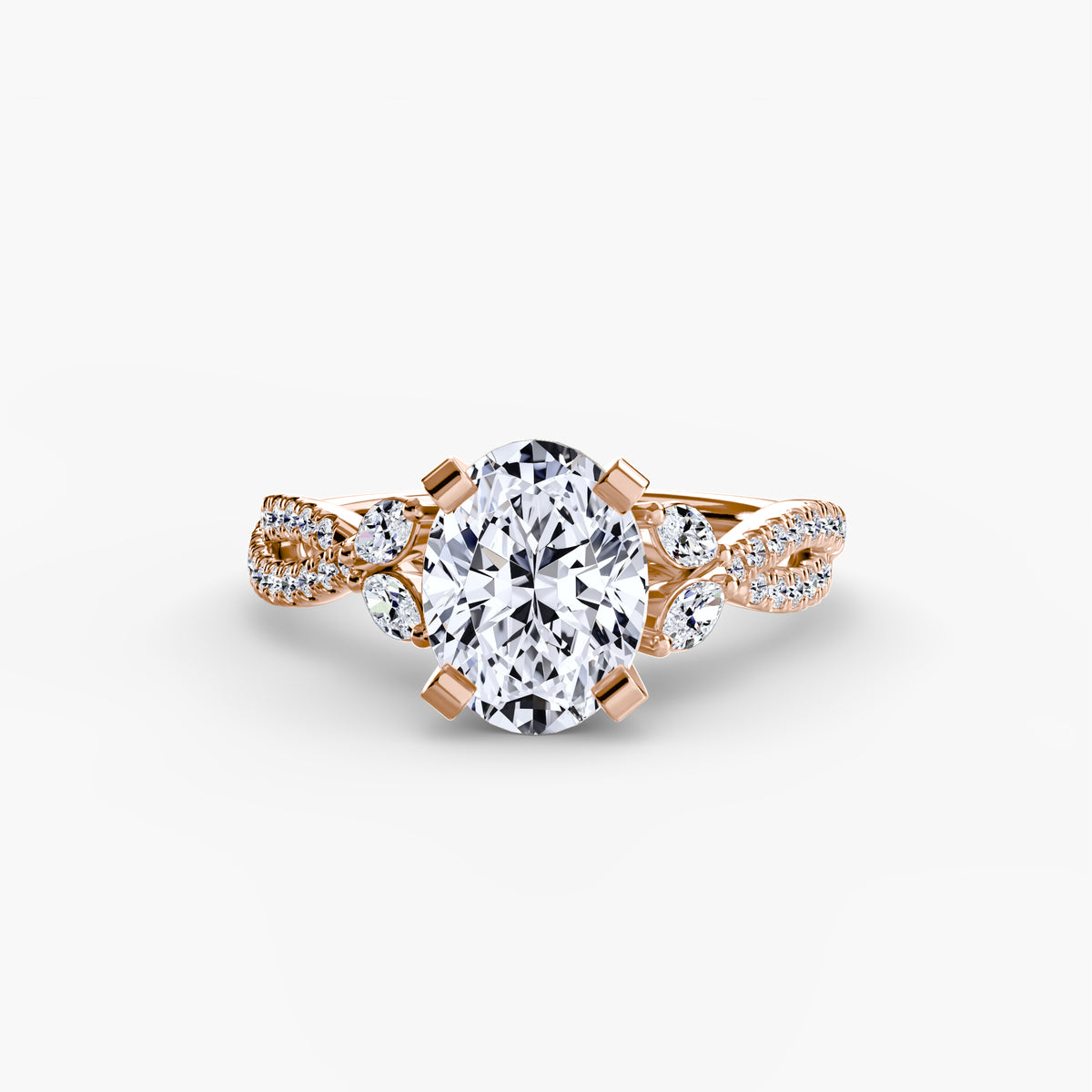 Rose Gold, Round, down view
