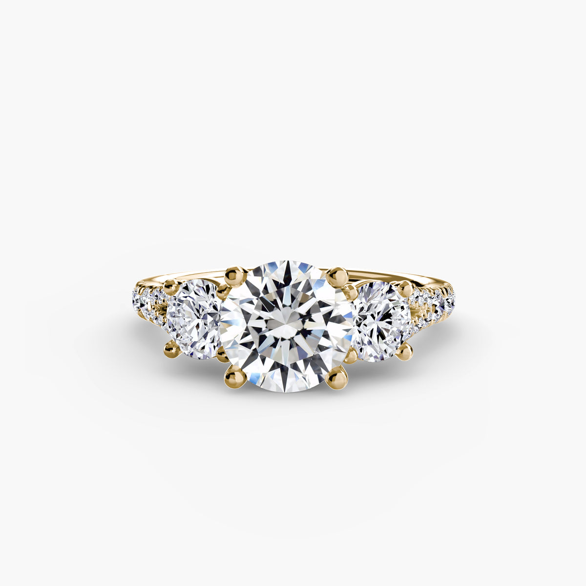 Yellow Gold, Round, down view