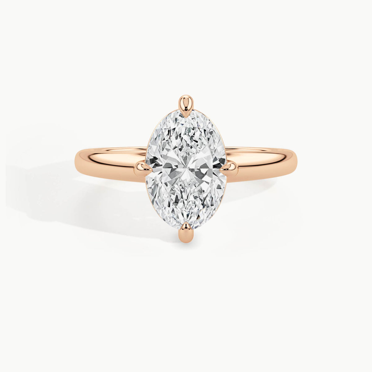 Rose Gold, Oval, down view