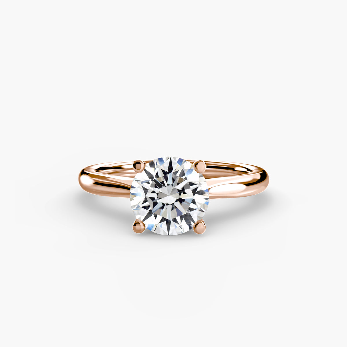 Rose Gold, Round, down view