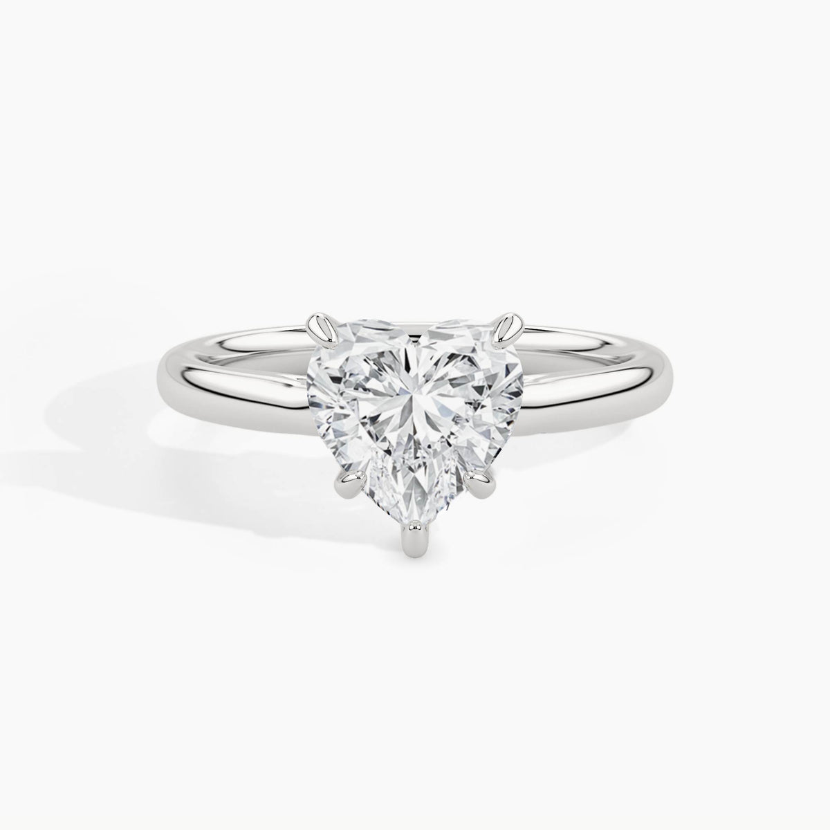 950 Platinum, Heart, down view