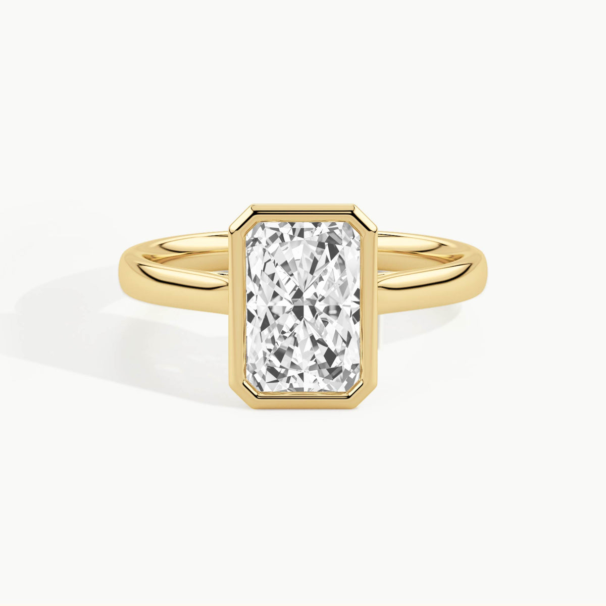 Yellow Gold, Radiant, down view