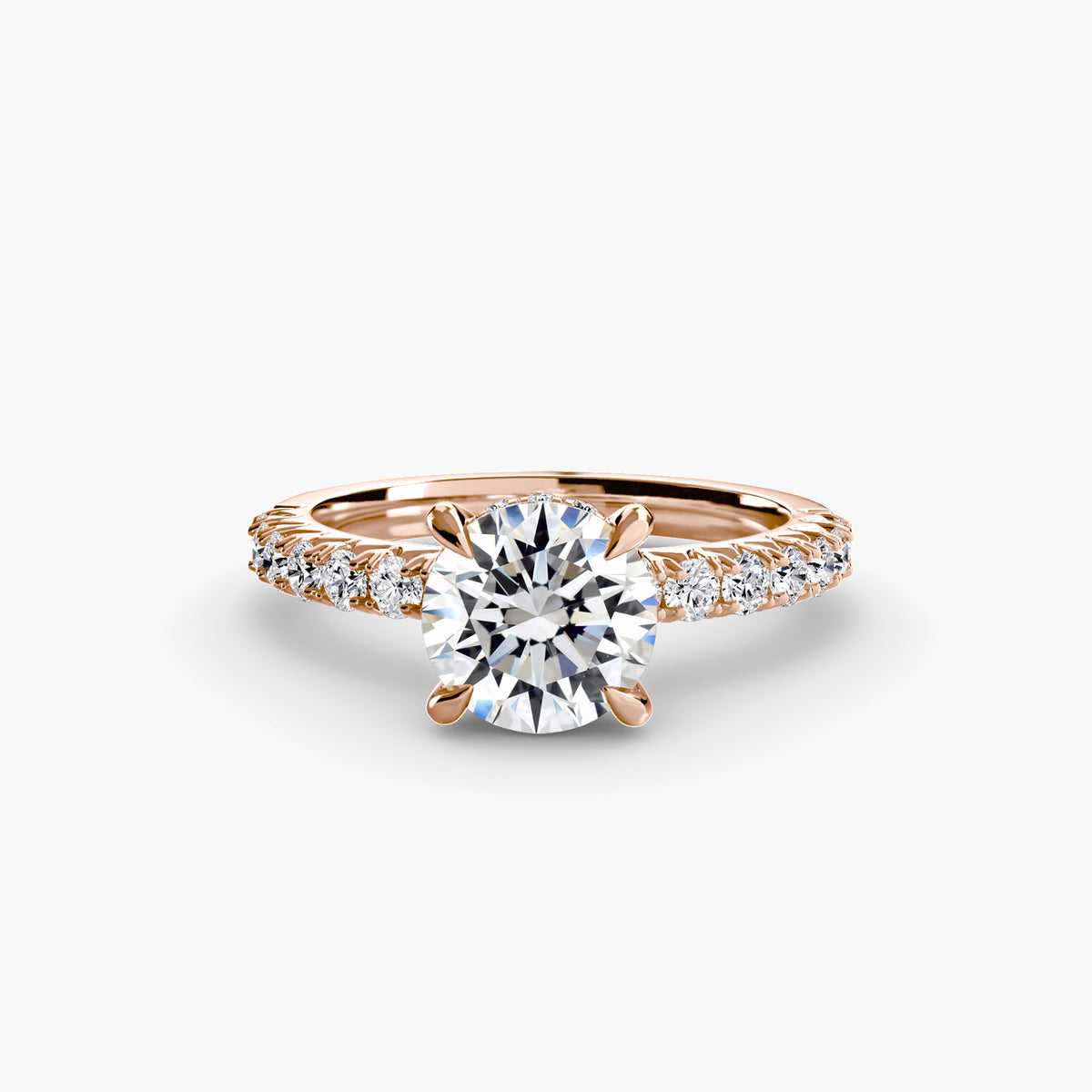 Rose Gold, Round, down view