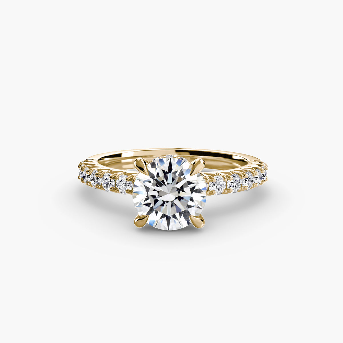 Yellow Gold, Round, down view